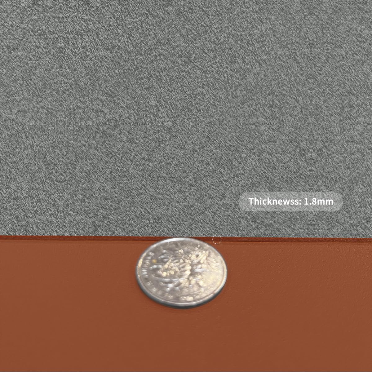 Leather Table Cover,1.8mm Thick,42x42 Inch Table Protector,Table Protector for Dining Room Table,Dining Table Cover,Table Cover Protector,Dining Table Protector Rectangle(Brown+Gray,42x42)