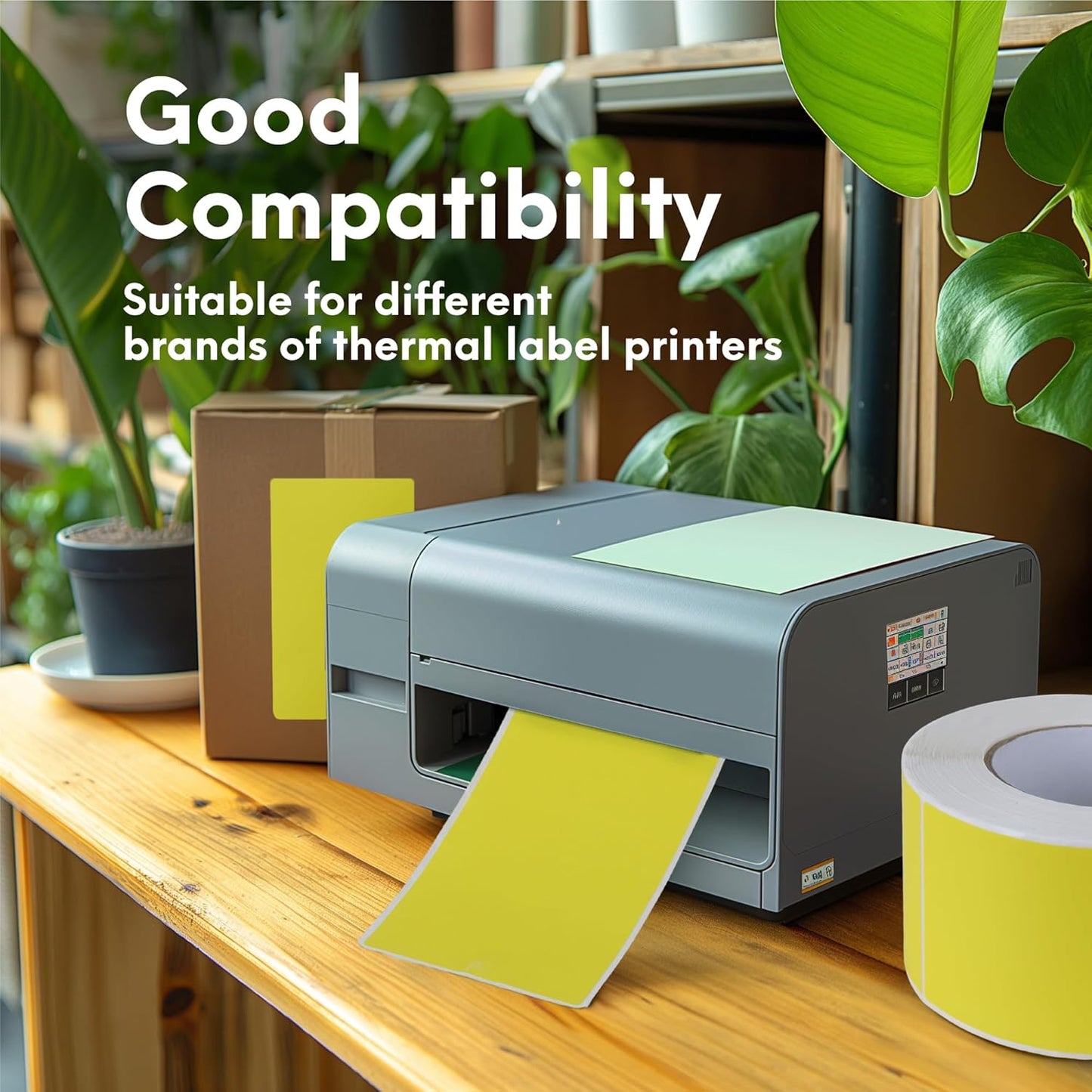 UTILE - Thermal Labels 3x5 Inch 600 Inventory Stickers Roll (Yellow), compatible with Thermal Printers - Color Coding Label for Box - Sticker to Write On Packing Labels Color Coded - Tags for Labeling