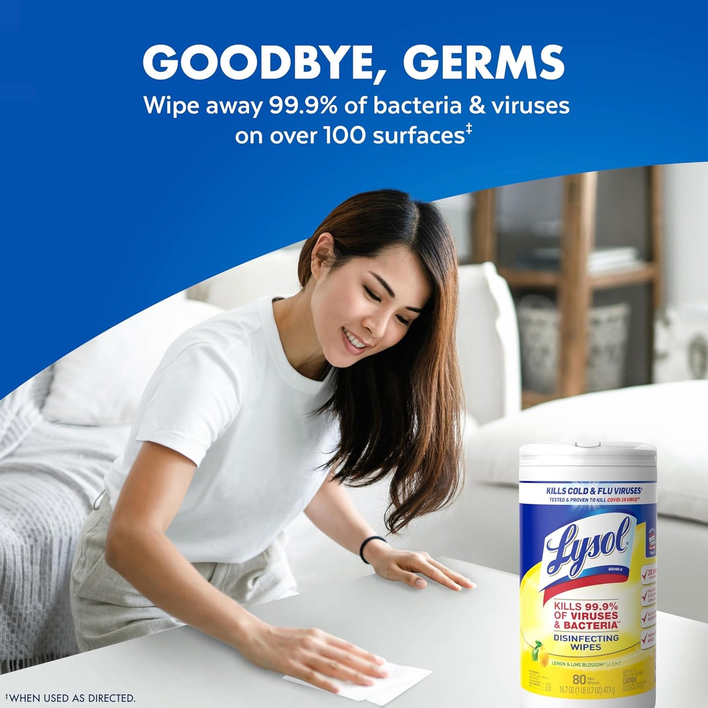 Lysol Disinfectant Wipes Bundle, Multi-Surface Cleaning Wipes, For Disinfecting & Cleaning, contains Lemon & Lime Blossom, Crisp Linen, & Mango & Hibiscus, 3x80 ct, (240 ct Total)