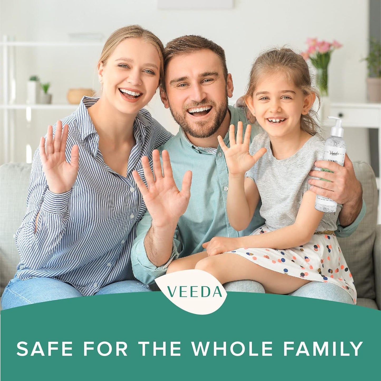 Veeda Scented Hand Sanitizer with Lemon Zest Scent - Moisturizing Clear Gel with Vitamin E & Antimicrobial Formula- Contains 70% Ethyl Alcohol - Hand Sanitizer Travel Size, Made in USA (3 x 8 fl. oz)