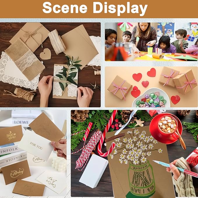 28 Sheets Brown Cardstock 8.5 x 11 Printer Paper, 92lb Heavyweight Paper Card Stock for Greeting Cards, Wrapper, Office, Stationery, Invitations, Certificate