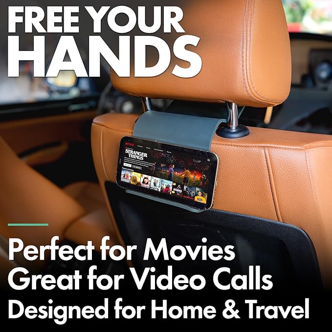 FoldenAirplane Phone Holder, Flexible Cell Phone Holder, Folding Cellphone Stand for Desk, Bed, Office, Treadmill - Airplane Gadgets for Long Travel Accessories - Plane Essentials (Silicone)