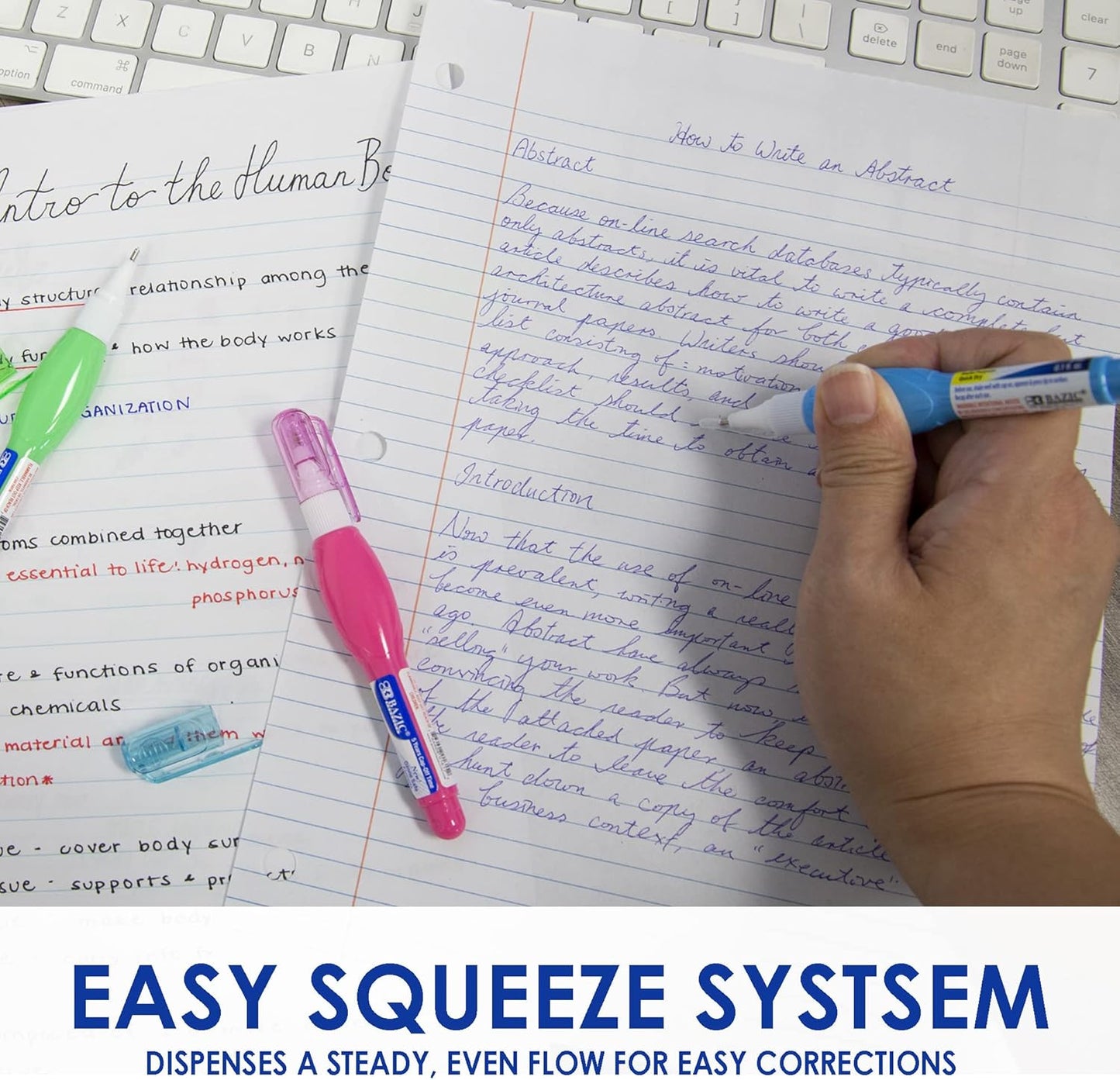 BAZIC Metal Tip Mini Correction Pen, 3ml (Pack of 3) (1615)