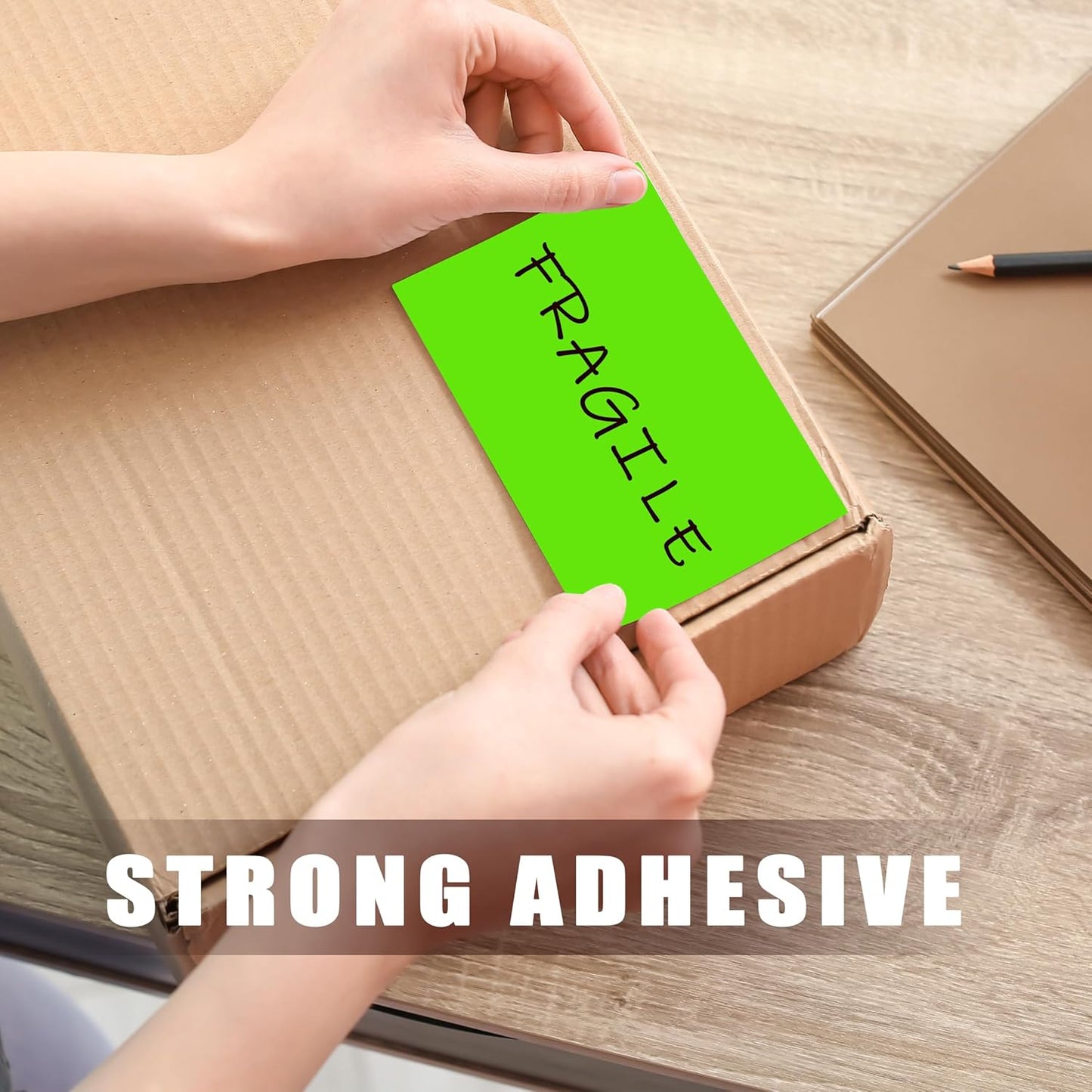 3 x 5 Inch 250Pcs Rectangle Color Coding Stickers,Strong Adhesion Easy to Write Label for Moving,Box Organization,Inventory,Business,Light Green