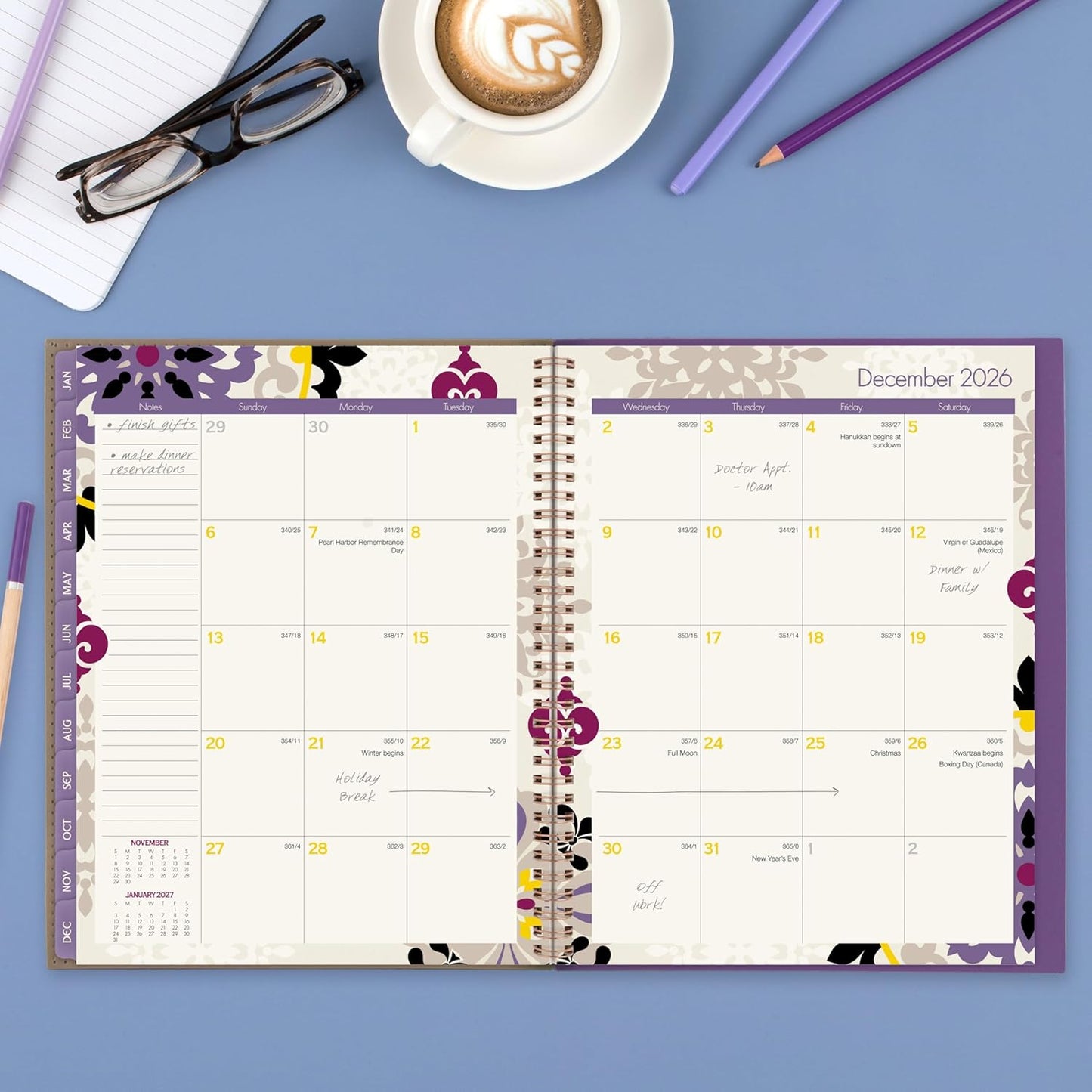 Cambridge 2026 Planner, Weekly & Monthly, 8-1/2" x 11", Large, Vienna (122-905-26)
