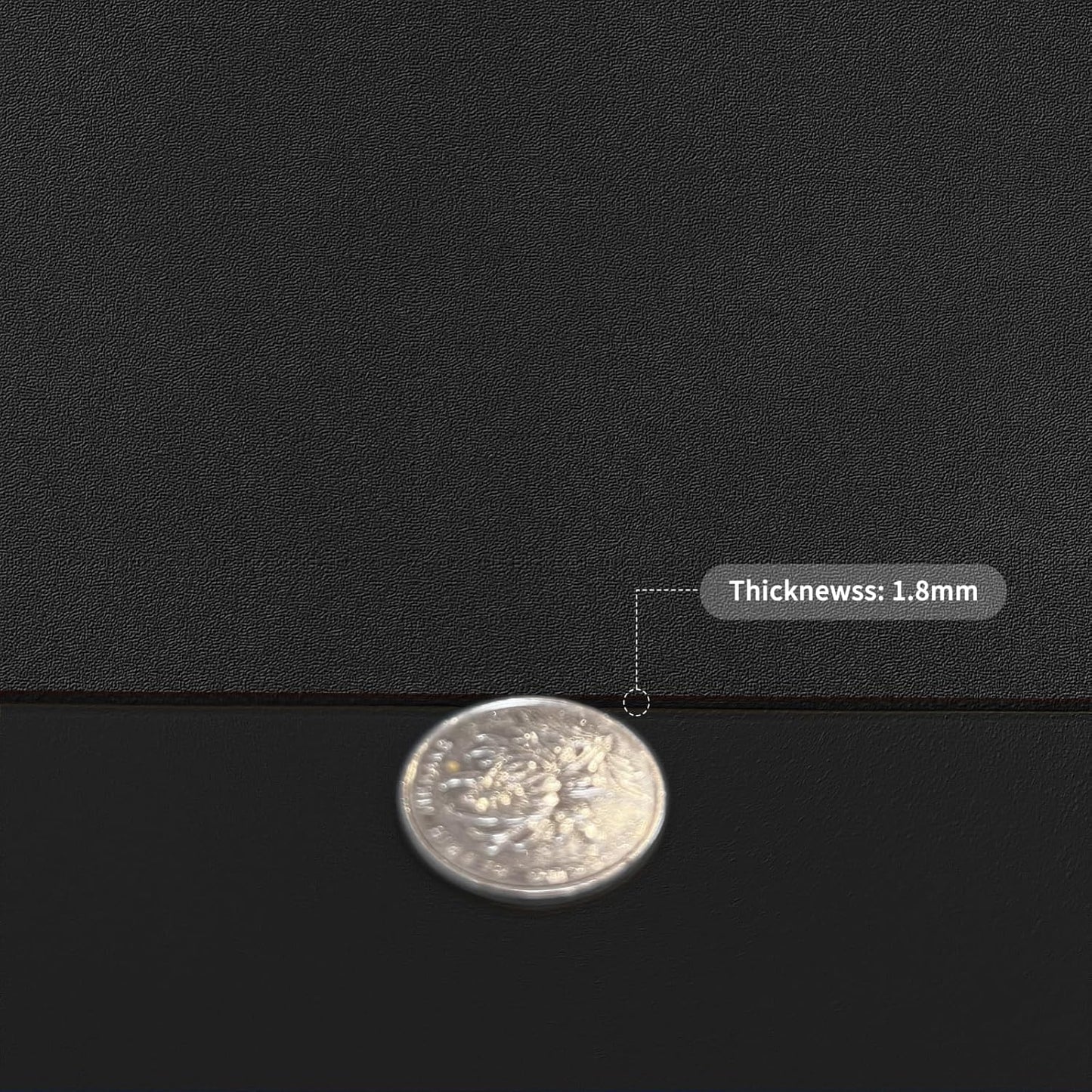 Leather Desk Mat,1.8mm Thick,16x60 Inch Desk Cover,Desk Protector Mat,Dresser Cover Top,Leather Table Cover,Side Table Cover,Office Desk Cover,Office Table Cover(Black+Black,16x60)