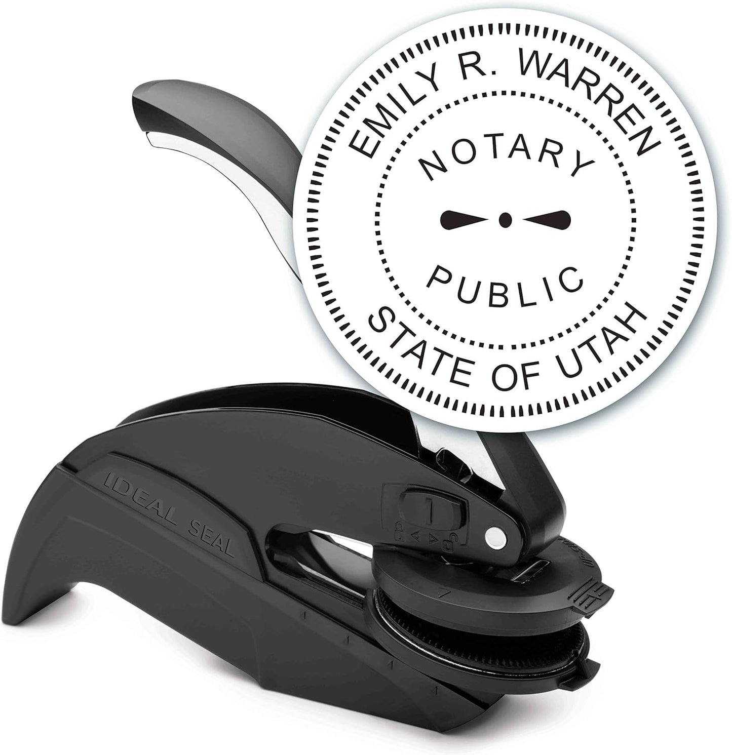 MaxMark Notary Seal Round Embosser for Utah State - Includes Gold Burst Seal Labels (42 Count)