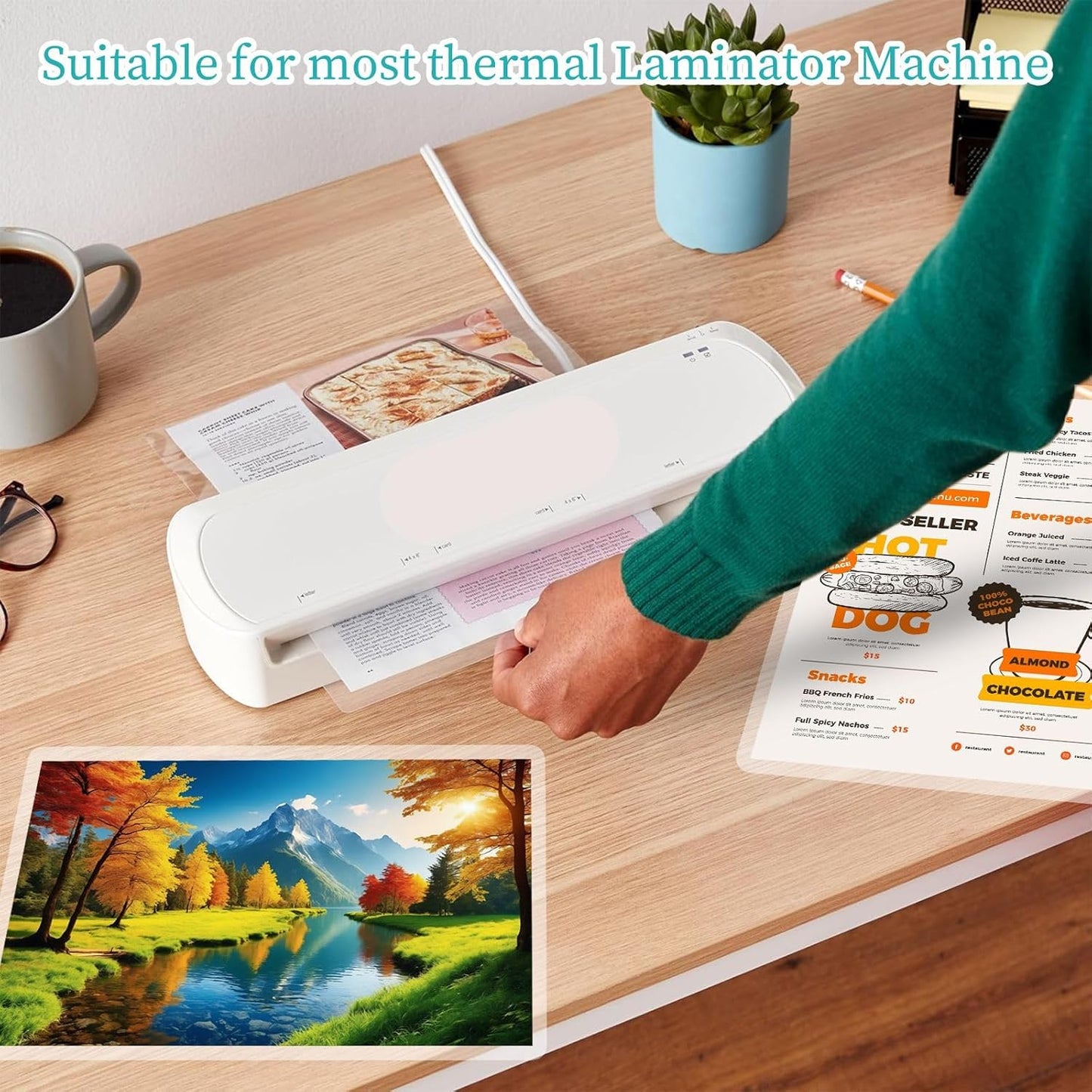 Thermal Laminating Pouches 5 mil, Clear 9 x 11.5 Inch Laminating Sheet Paper for Thermal Laminator, Holds 8.5 x 11 Inch Letter Size Laminate Sheets (1500 Pack)