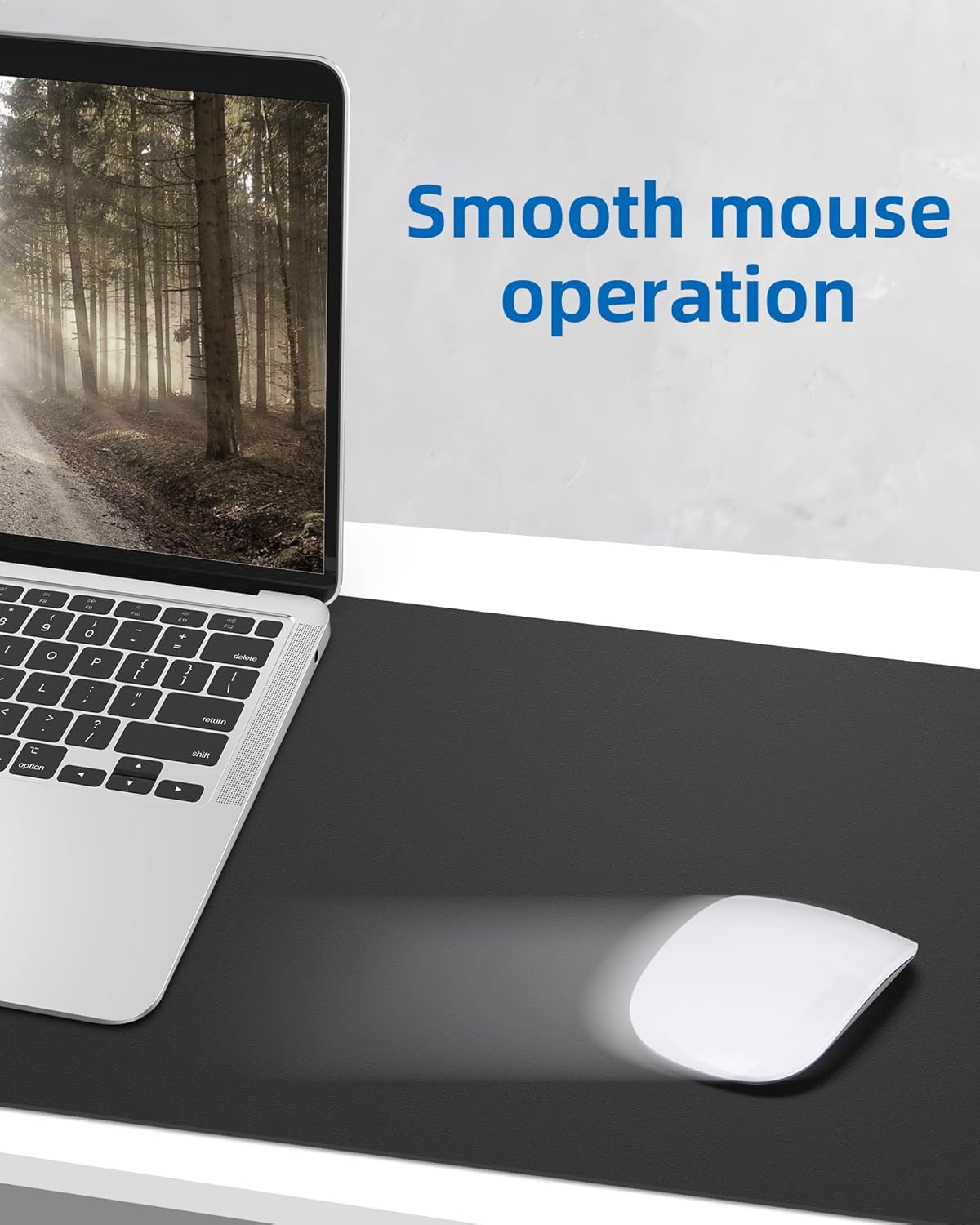 Leather Desk Pad Blotter,Mouse Pad,Office Desk Mat, Non-Slip PU Leather Desk mat,Large Desk mat,Waterproof Keyboard mat for Office/Home/Decor (Black,35" x 17")