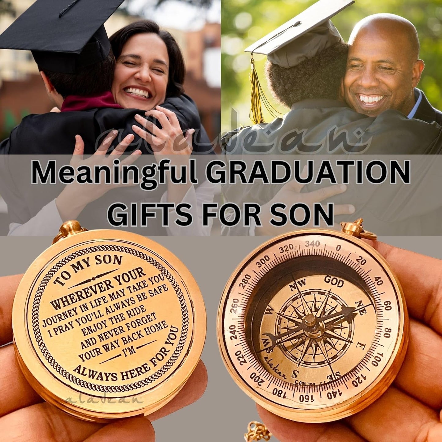 To My Son Compass Gift From Mom and Dad | 2" - For Teenage Son's Graduation, Christmas, Birthday, Baptism, Confirmation, Communion