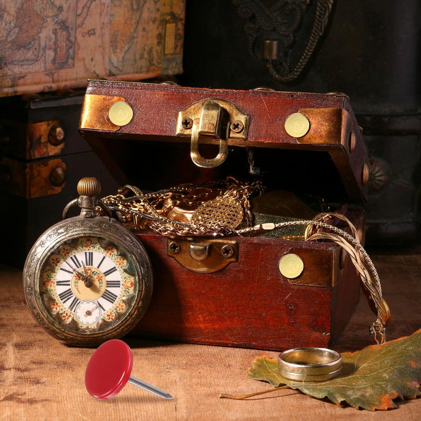 uxcell 100Pcs Upholstery Tacks, 11mmx17mm Flat Head Thumb Tack Decorative Furniture Nails Push Pins for Furniture Sofa Headboards, Red