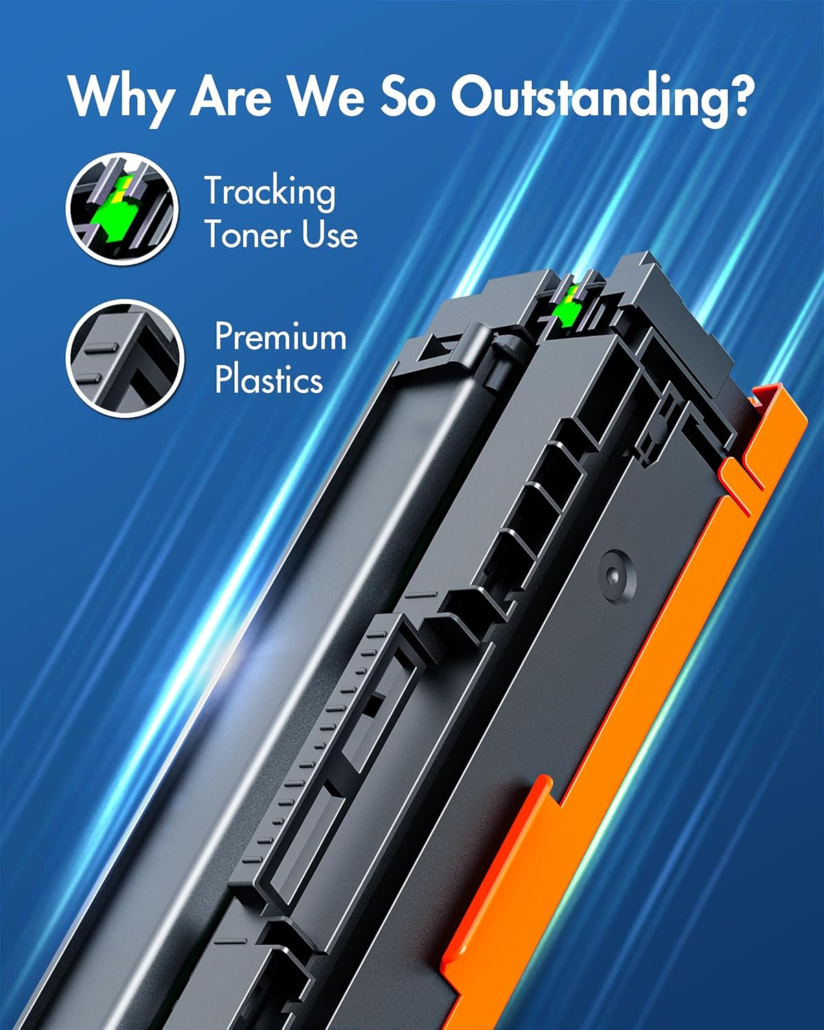 206X Black Toner Cartridge Replacement for 206X 206A Black to use with Color Pro MFP M283fdw M283cdw M283fdn M282nw M255dw M255nw M283 M255 Printer(W2110X W2110A, 2 Packs)