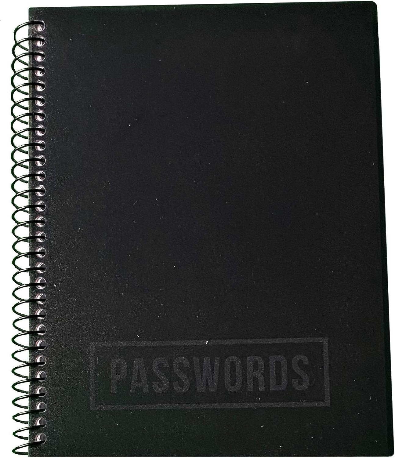 RE-FOCUS THE CREATIVE OFFICE, Password Book Keeper, Black, Small, Mini, Alphabetical Tabs, Spiral Bound, Removable Sheets, Journal Organizer, Includes, Website, Address, Username, Password