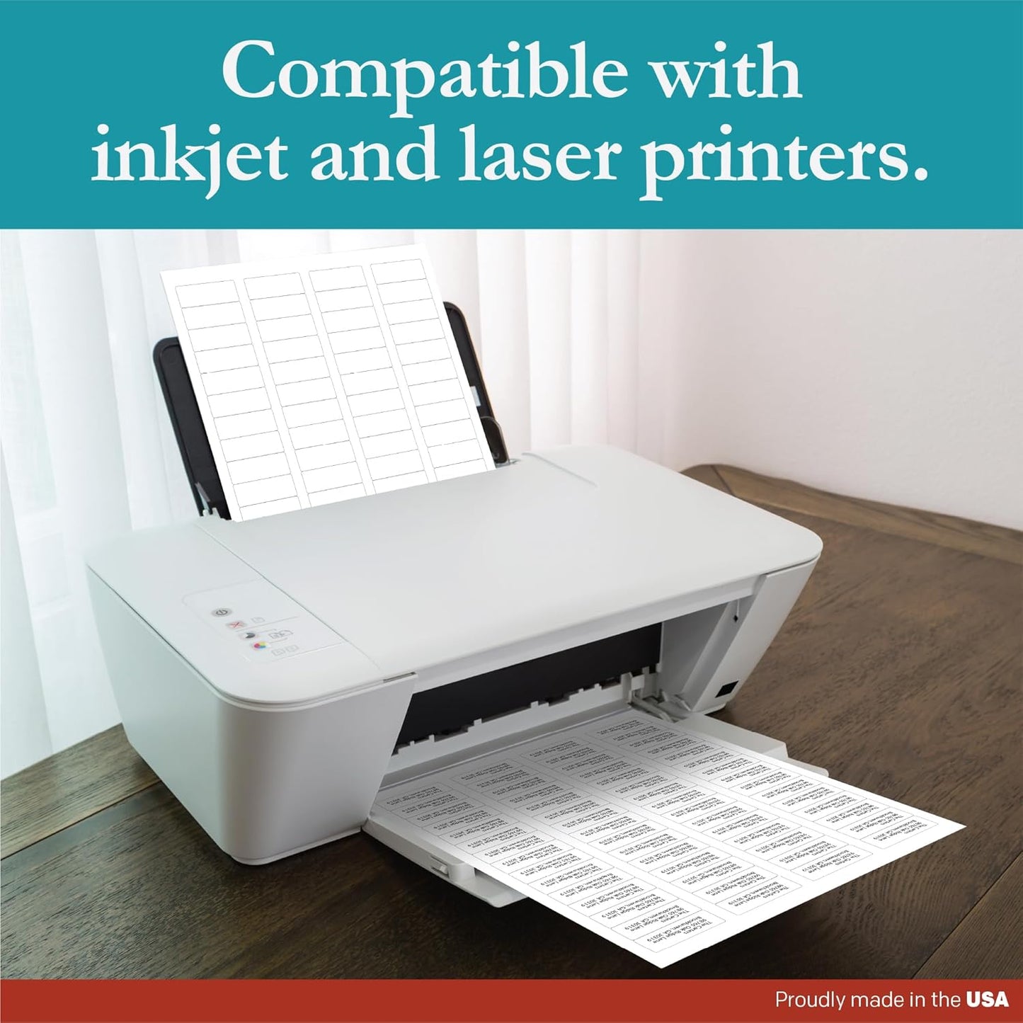 Premium Label Supply White Sticker Return Address Labels – 1-3/4" x 2/3" – Laser/Inkjet Compatible – (60 per Sheet), 25 Sheets – 1,500 Total Adhesive Labels