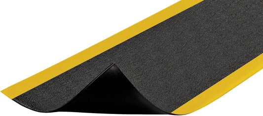 Notrax 411 Sof-Tred™ 2' x 3' x 9/16" Anti Fatigue Mat, Enhanced Slip Resistance with Beveled Edges and Pebbled Surface, Ideal for Industrial and Commercial Workplaces, Black/Yellow, 411S0423BY