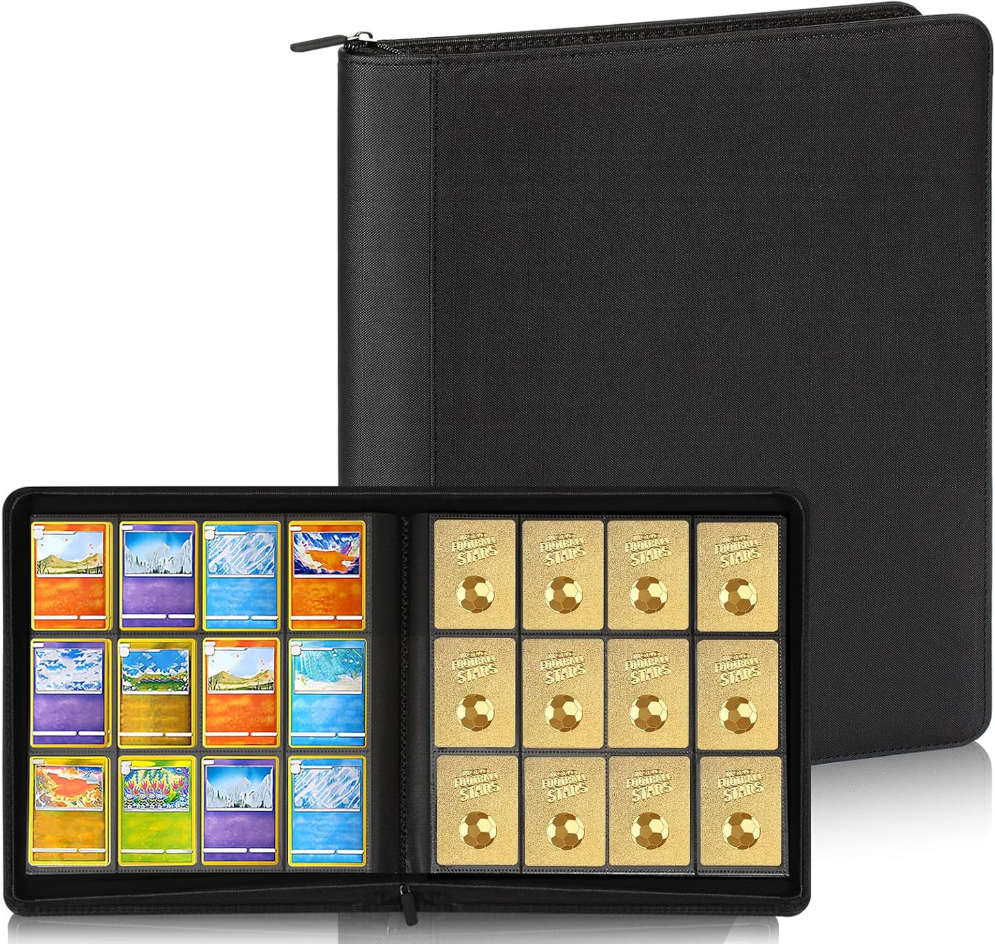 Card Binder, 720 Pockets Trading Card Binder with Sleeves Card Organizer, 12 Pocket Sports Card Holder for Game Card, Baseball Football Basketball Cards (720 Pockets)