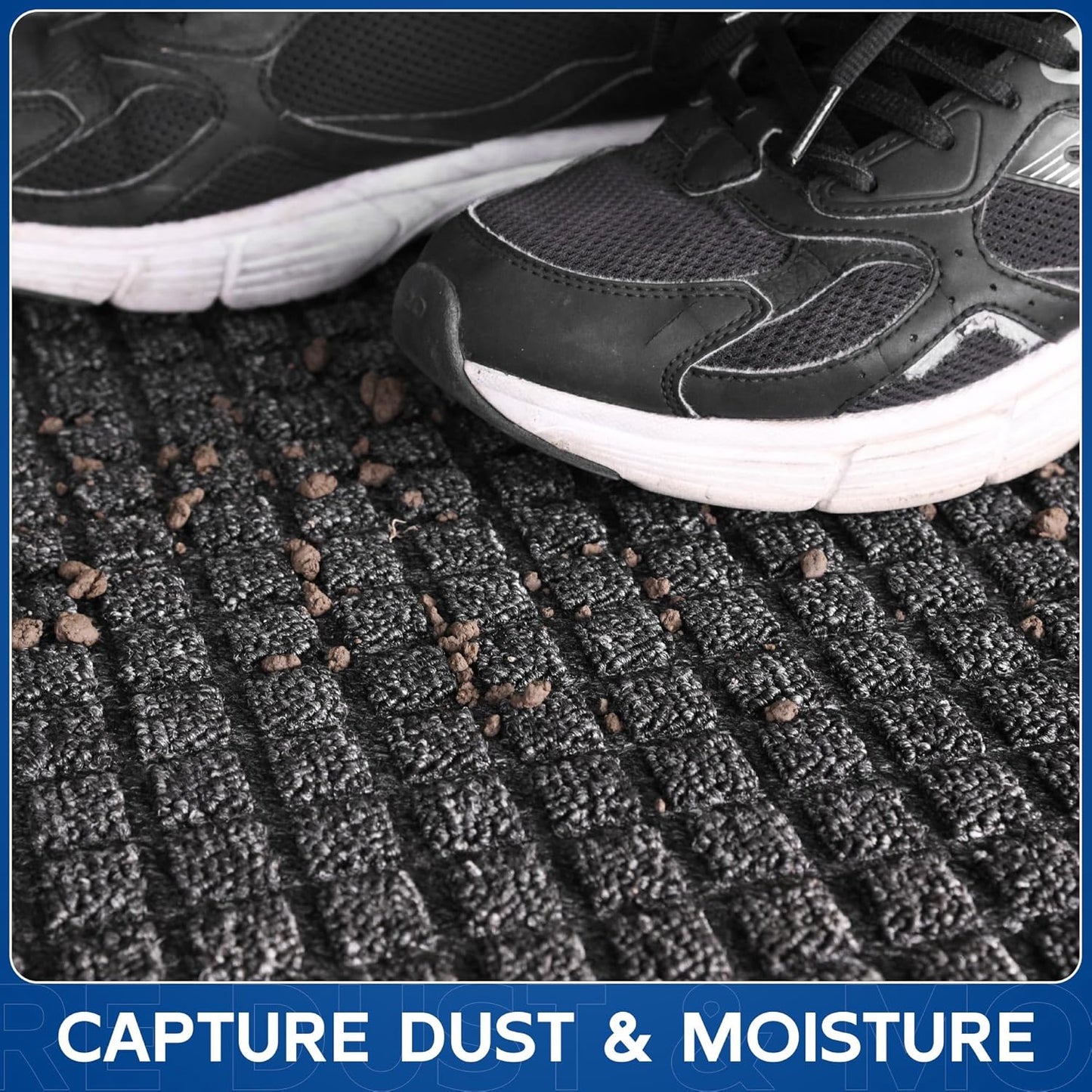 Durable Front Door Mat, 48" x 24" Heavy Duty Indoor Outdoor Doormat for Entryway, Non-Slip Rubber Backing, Stain and Fade Resistant Commercial Floor Mat for Home Office Entry