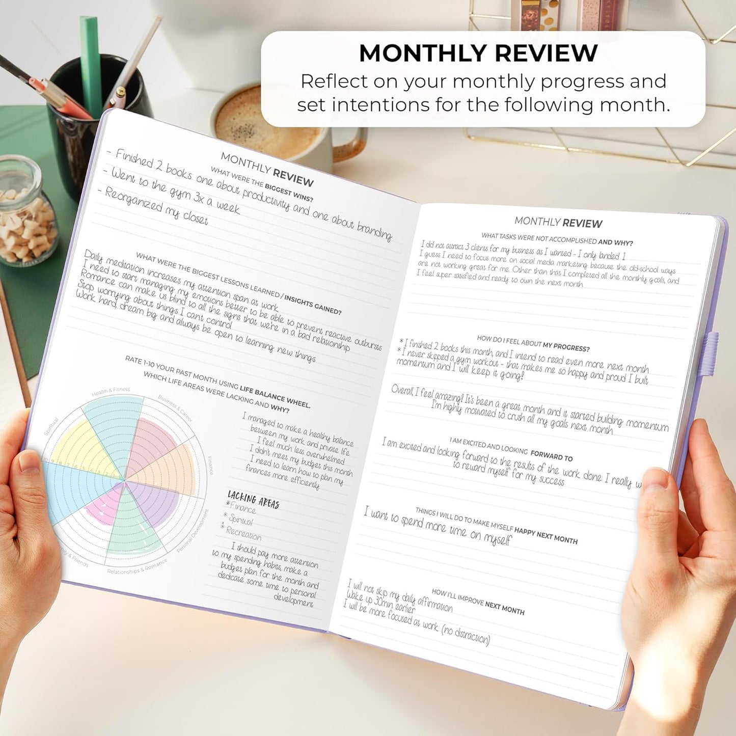 Clever Fox Planner PRO Schedule – Undated Weekly & Monthly Life Planner with Time Slots, Appointment Book & Daily Organizer, A4 (Lavender)