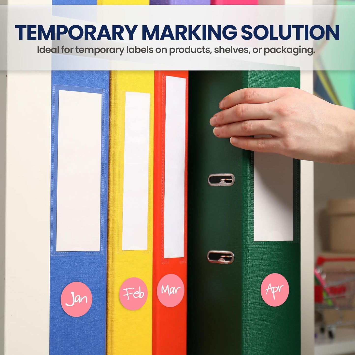 Perco Pink 1-Inch Round Circle Dot Sticker Labels with Removable Adhesive – 1,000 Labels per Roll – Versatile, Vibrant Colors, Reliable Hold, No Residue, Perforated for Convenient Use – Made in USA