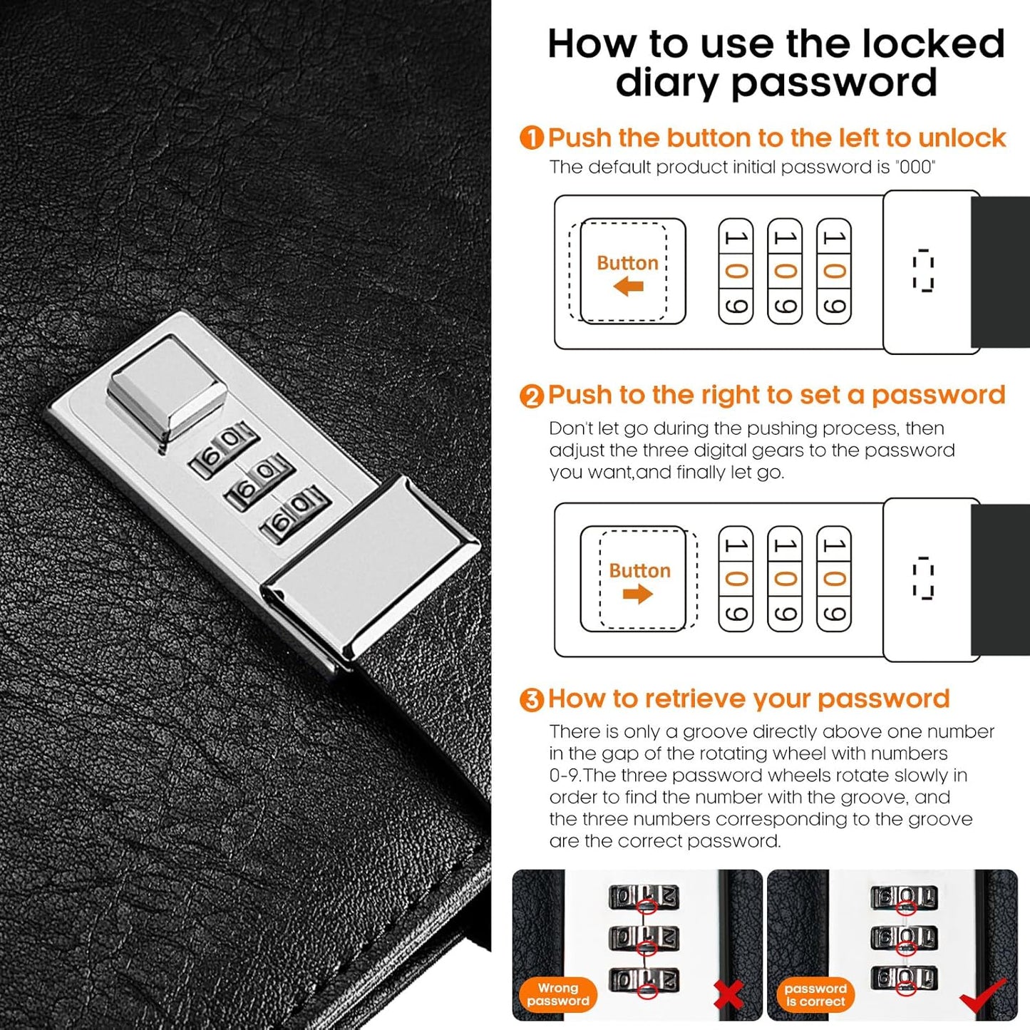 WEMATE Budget Planner 2025 with Lock, Monthly Budget Book with Expense Tracker Notebook, Undated Financial Planner to Manage Your Money, A5 Leather Account & Budget Book, Black