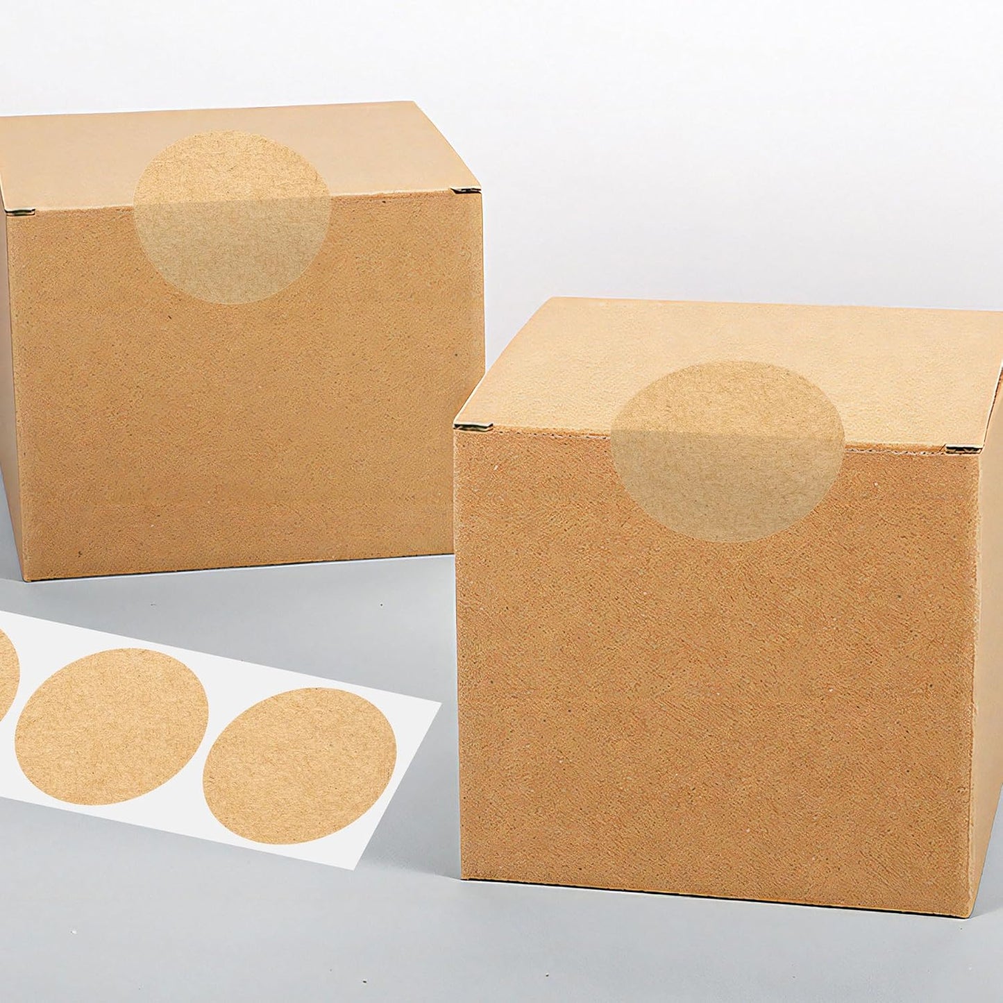 PARLAIM 2 inch Round Circle Dot Sticker on a Roll, 500pcs Kraft Paper Permanent Adhesive Label for Office School Business