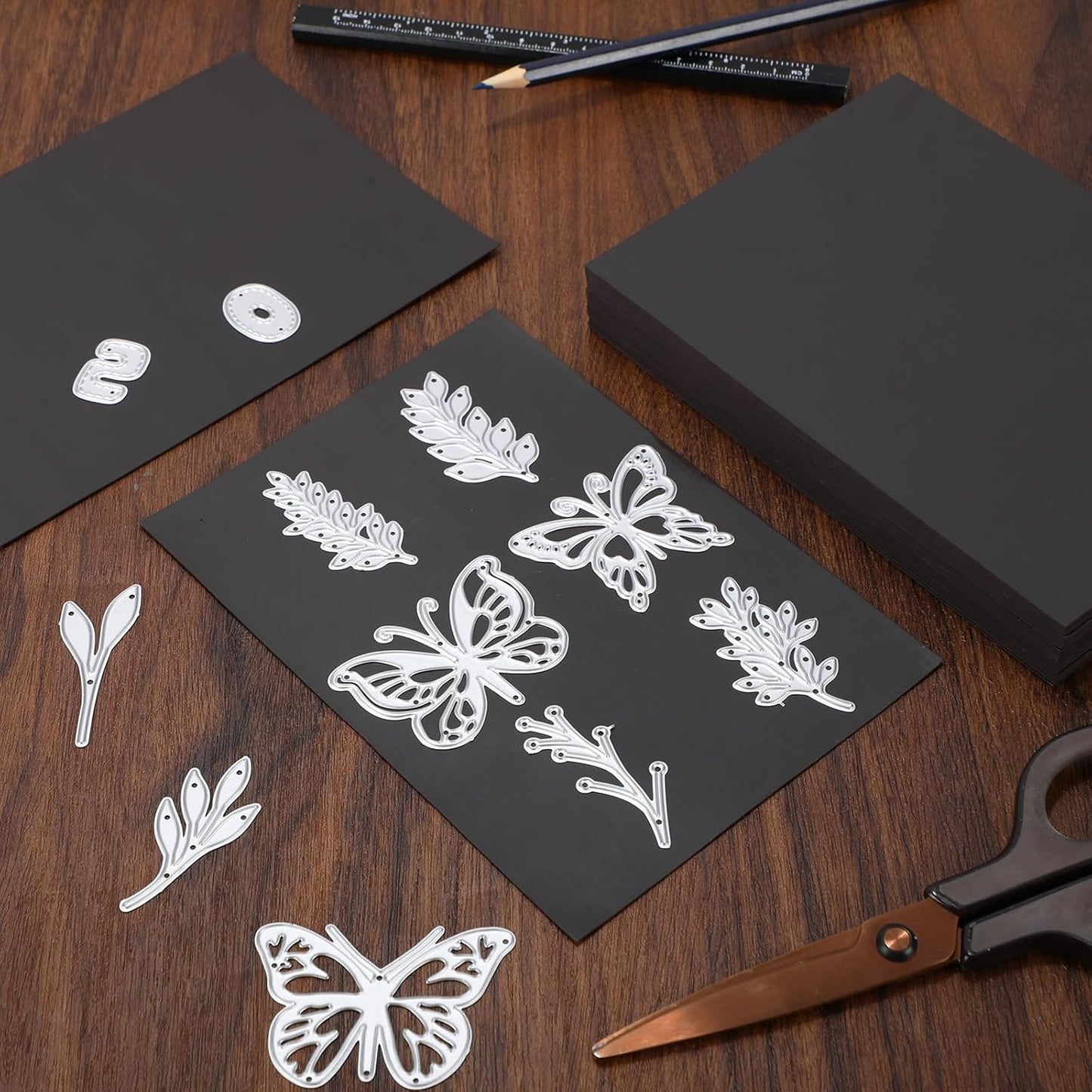 50 Pcs Non Adhesive Magnetic Sheet 5 x 7 Inch for Die Storage Flexible Magnetic Sheets Plain Sheet for Arts and Crafts Scrapbooking DIY Photography, Easy to Cut and Organize