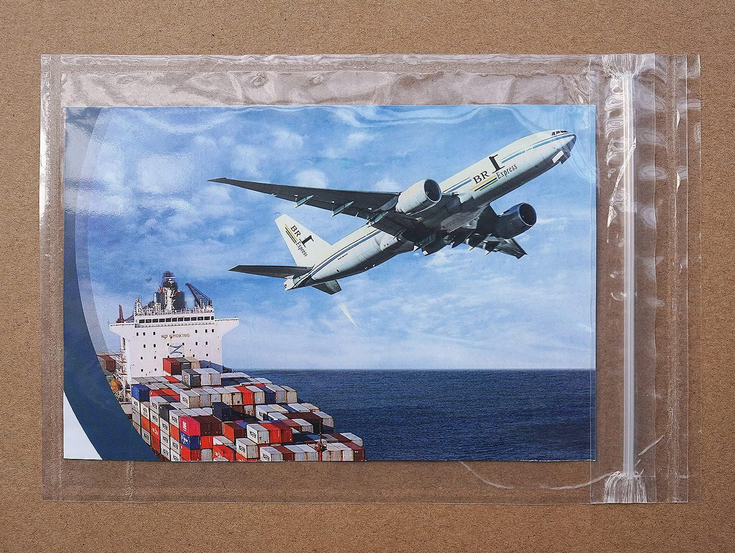 BEUYI Premium 5'' x 7.5'' Resealable Adhesive Shipping Label/documents Pouches (50 Pack)