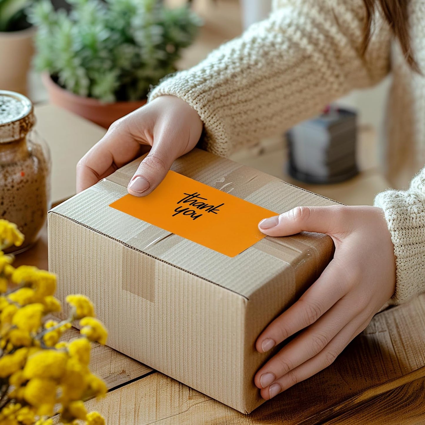 UTILE - Thermal Labels 3x5 Inch 600 Inventory Stickers Roll (Orange), compatible with Thermal Printers - Color Coding Label for Box - Sticker to Write On Packing Labels Color Coded - Tags for Labeling