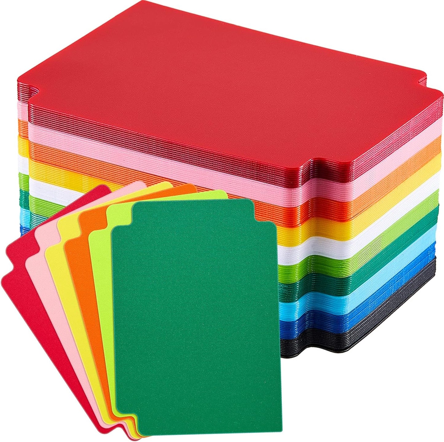 Trading Card Dividers Multicolor Card Page Dividers Frosted Plastic Separator with Tabs for Games Sports, 2.7 x 3.8 Inches(100 Pieces)