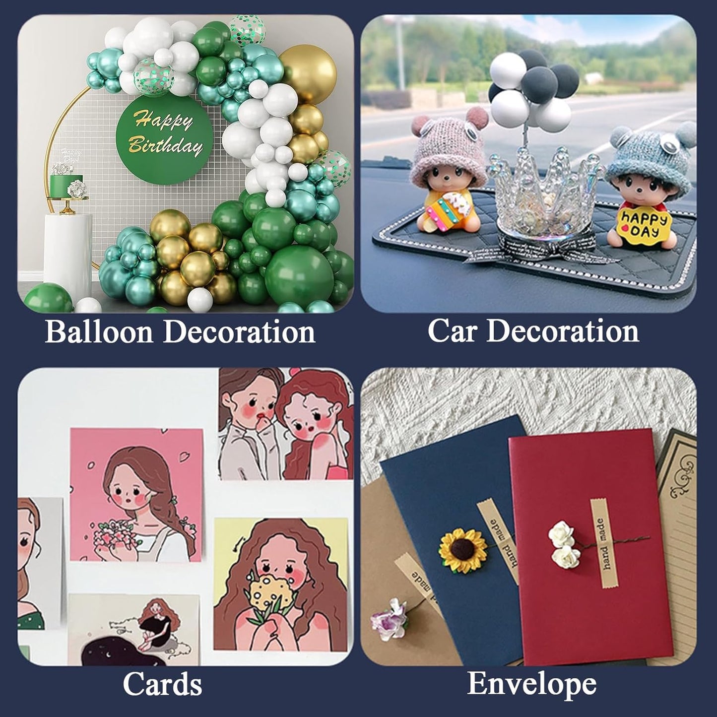 Adhesive Stick dots Two-Sided Sided Mounting Putty Stick Tack for Wall Hanging Crafts Balloons Festival Party Decorations,Clean Removable(0.78"*0.78"-300)