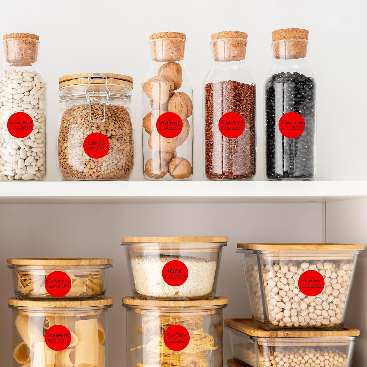 Red 1 Inch Round Color Coding Labels with 4000 Dots, 4 Rolls - Bright Color Dot Stickers for File Folders, Inventory System - Highly Visible