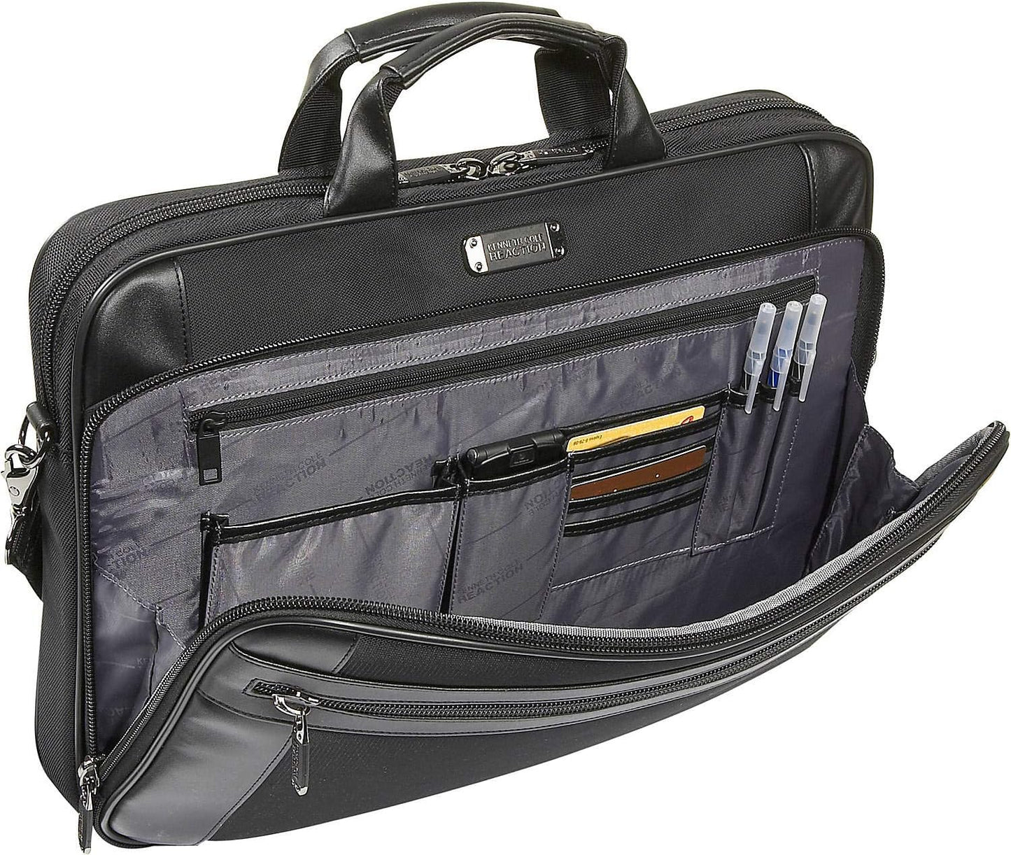 Kenneth Cole REACTION Unisex Adult Urban Slim 15.6" to 18.4" Laptop & Tablet Business Travel Computer Bags, Black