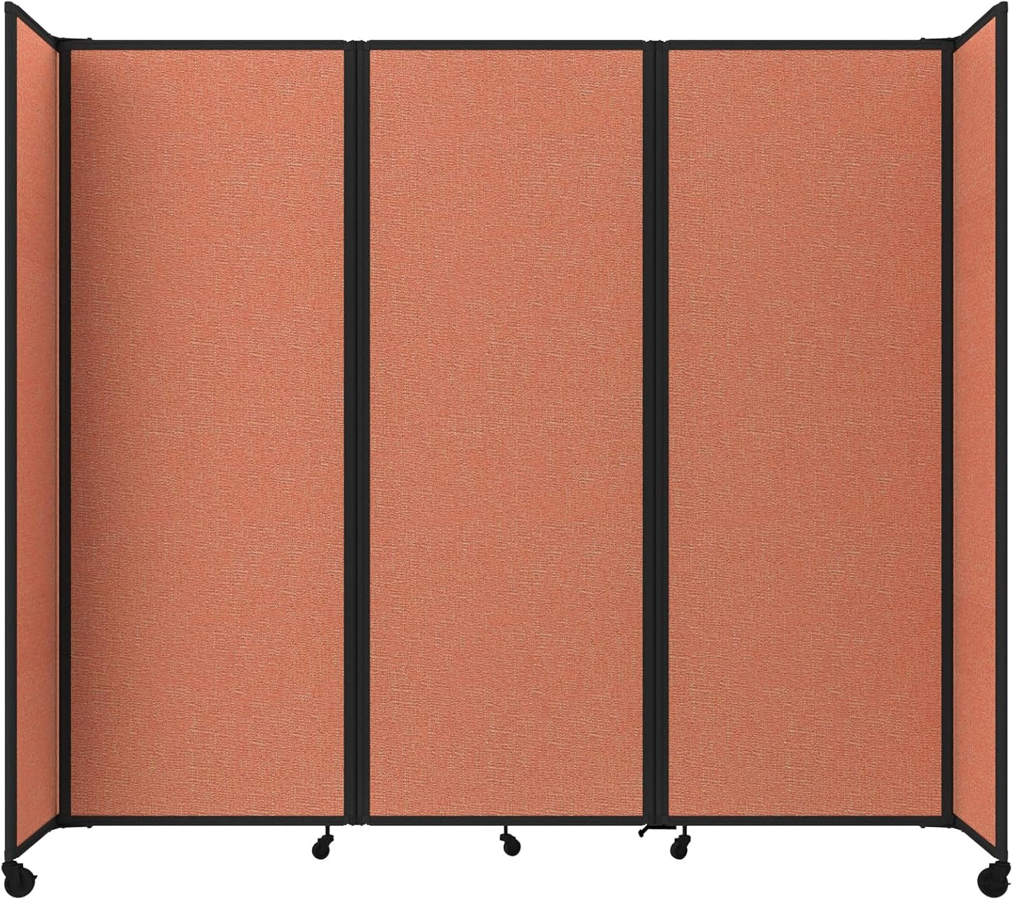 Versare Room Divider 360 Portable Wall Partition | Folding Panels | Large Freestanding Divider | Locking Wheels | Temporary Room Separator