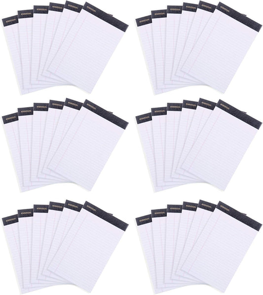 Mintra Office Legal Pads, ((xPremium, 5in x 8in, Narrow (White), 36pk (6-6pks))