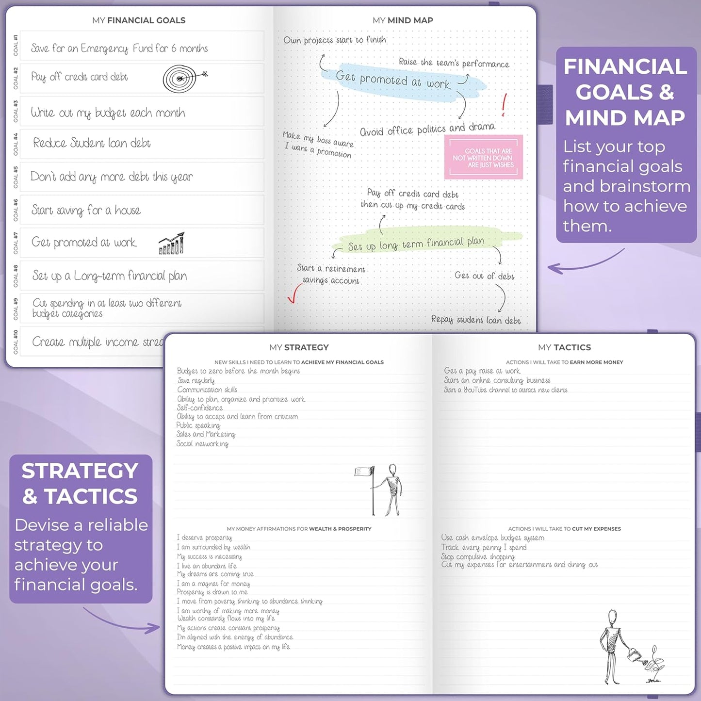Clever Fox Budget Planner Large – Expense Tracker Notebook. Monthly Budgeting & Bill Organizer, Finance Logbook & Accounts Book, A4 (Lavender)