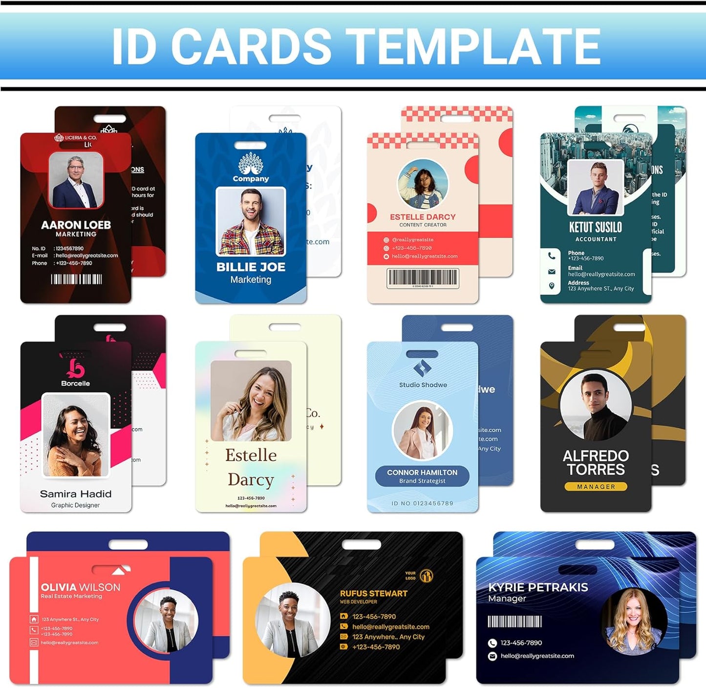 Custom Id Badge Custom Id Card Identification Badges Customizable Personalized Name Badge Customize Name Tag Photo Logo Employee Work Office Volunteer Customized Personal (Vertical-7)