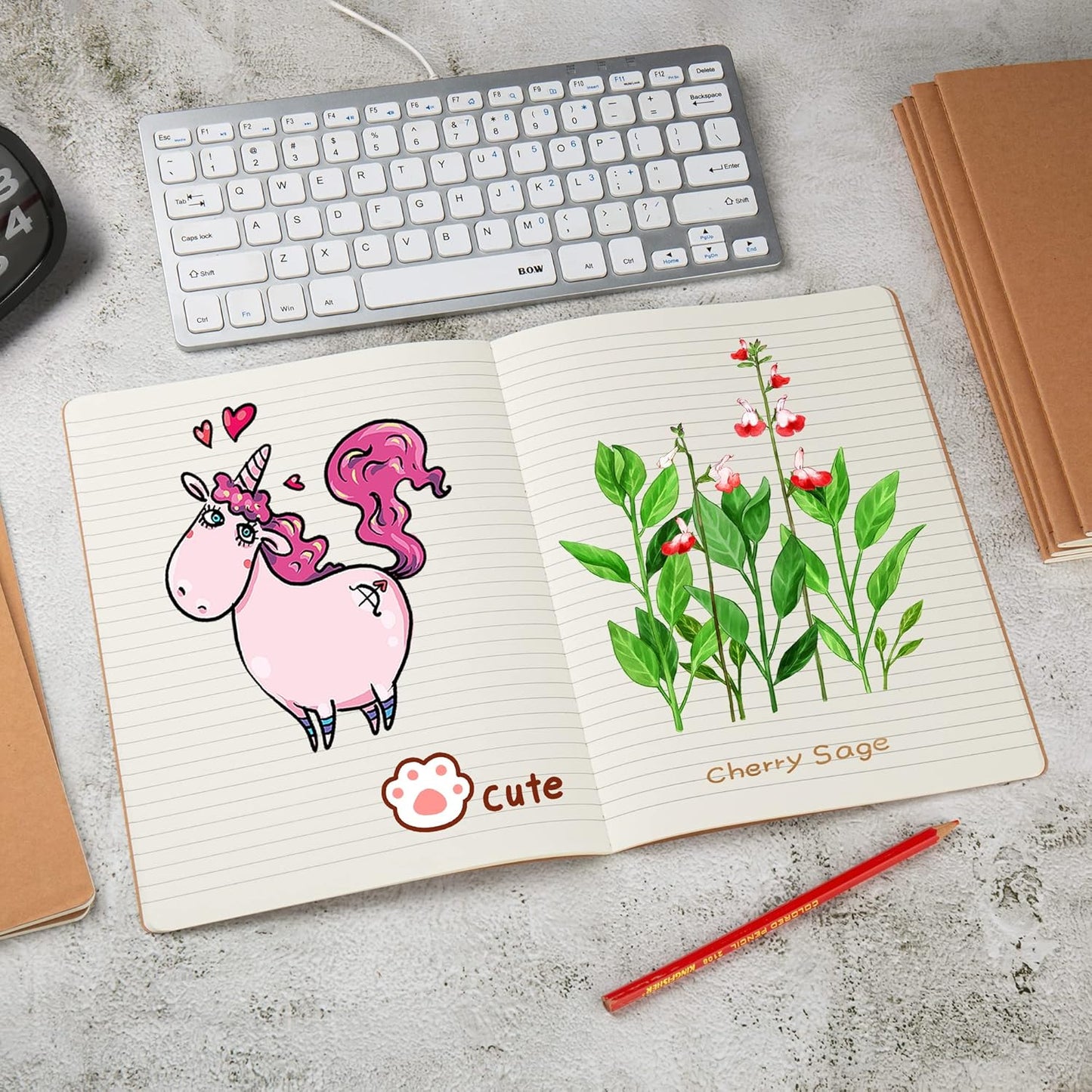 30 Pack Large B5 College Ruled Notebook & Journal Bulk, Kraft Cover, B5 Size, 7.6x10 inch, 60 Pages, Line Thick Paper, Subject Note Pad Planner Set for Women Men Kids Traveler Student Office