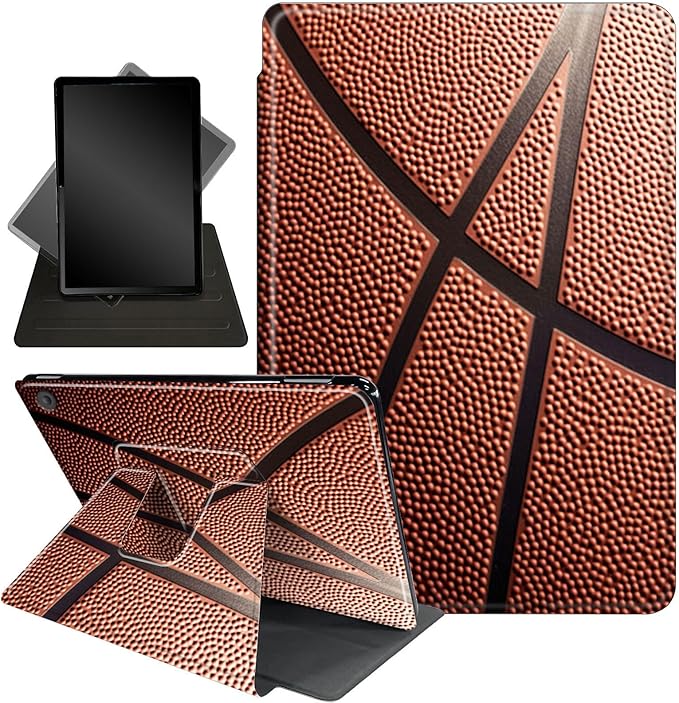 for Fire HD 10 Tablet Case 11th Generation 2021 and Amazon Fire HD10 Plus Case 10.1", 360 Degree Rotating Stand Smart Protective Case,for Fire HD 10 2021 Tablet,Basketball