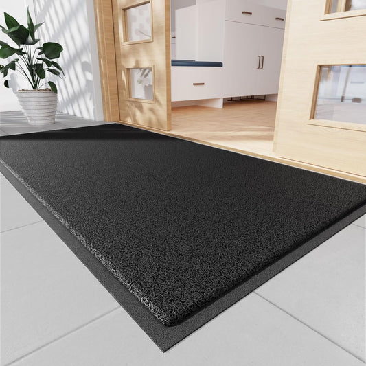 Sturdy Front Door Mat, 72" x 24" Heavy Duty Indoor Outdoor Doormat for Entryway, Fade Resistant, Waterproof Low Profile Entry Mat, Non Slip Welcome Mat for Outside Entrance, Patio, Home