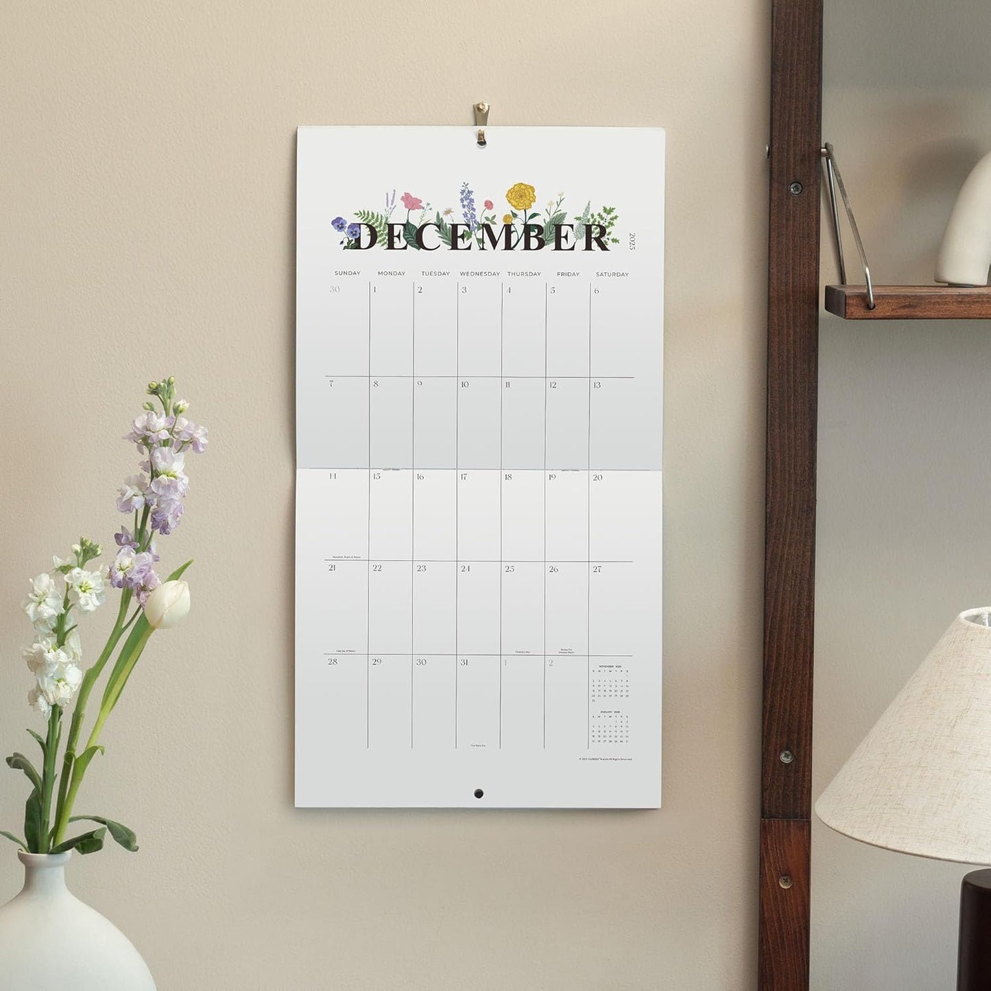 Cabbrix Calendar 2025-2026, Large Wall Calendar 2025-2026 from June 2025 to December 2026, 21-1/2" x 11-1/2",Large Print Big Grid 18 Monthly Calendar Perfect for Organizing & Planning
