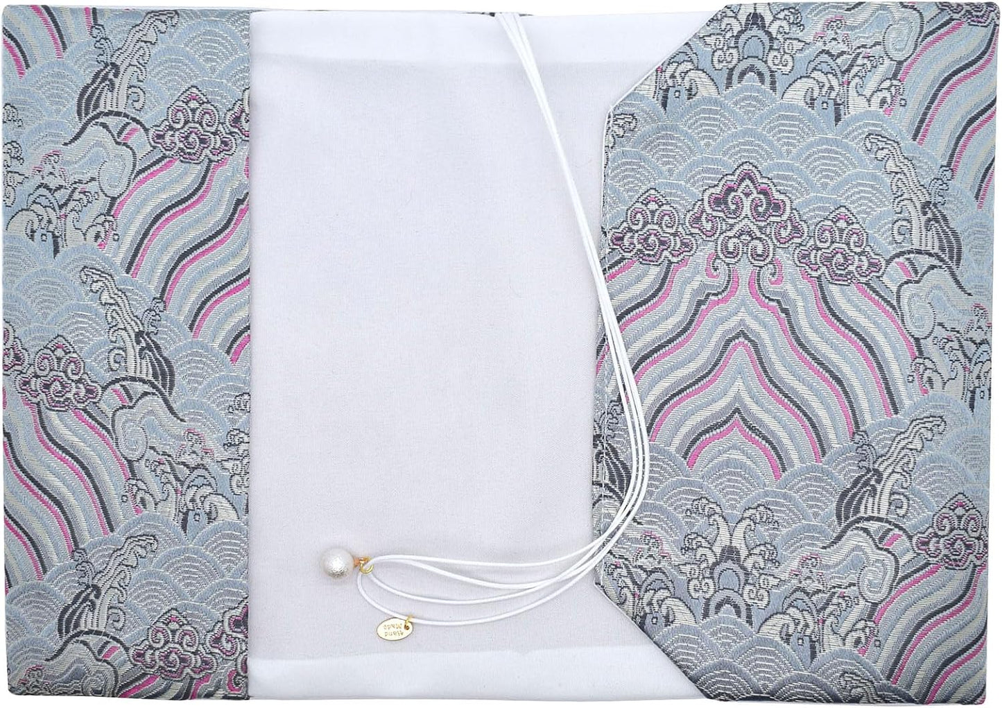 BLBMH A5 Book Covers with Bookmarks Adjustable Fabric Paperbacks Book Cover for Privacy Hardcover Softcover Novels Notebook Protector Fit for 5.5x8.3 inch - Chinese Grey