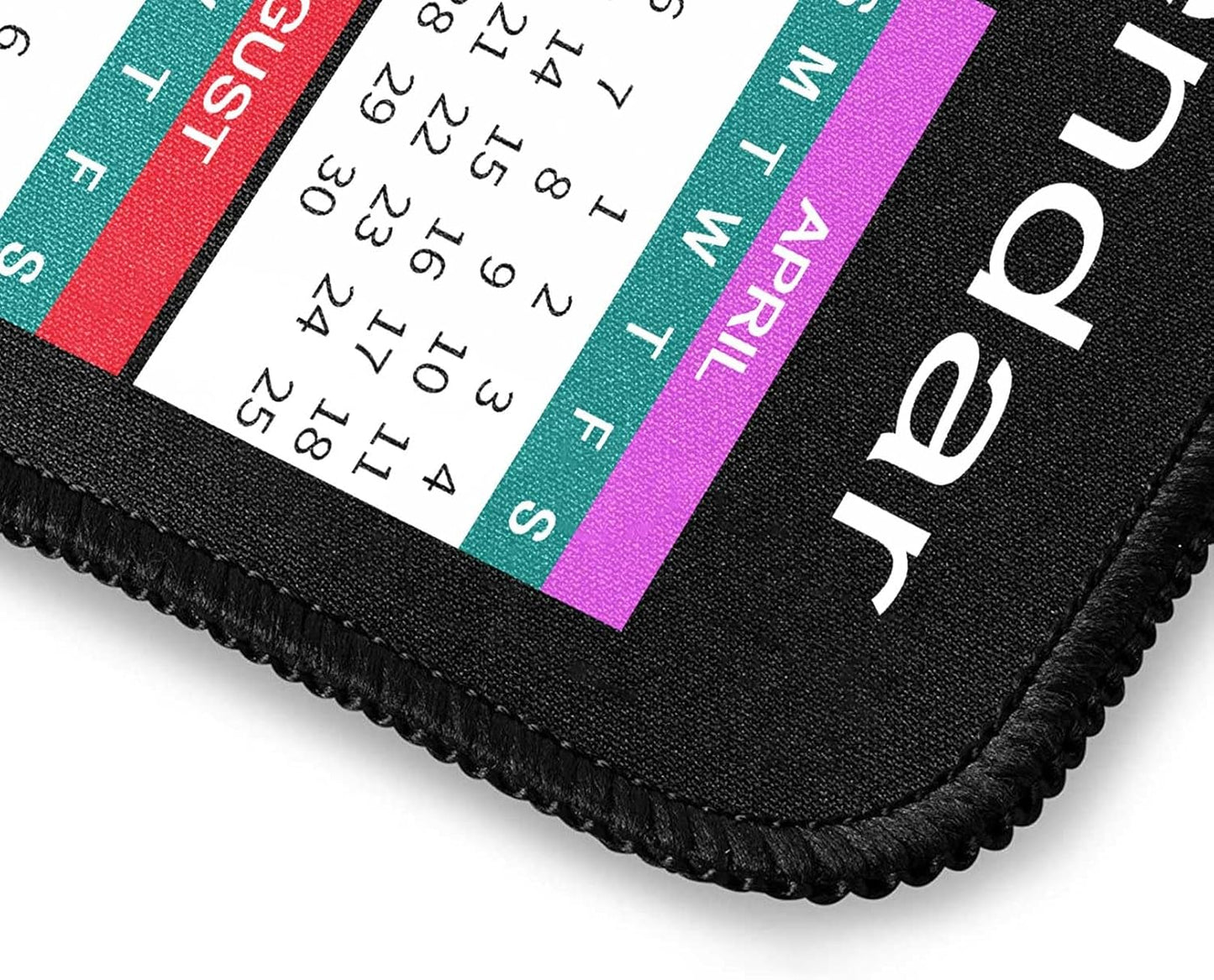 Mouse Pad with Non-Slip Rubber Base, Waterproof Computer Mousepad with Stitched Edges, Mouse Pads for Computers, Laptop, Gaming, Office & Home, 9.5 x 7.8 in (White Calendar 2026)