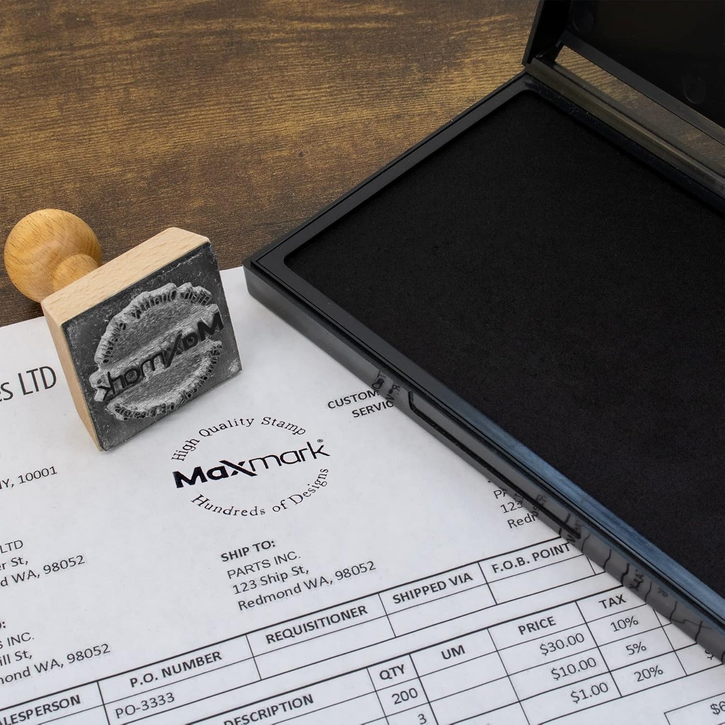 MaxMark Large Pink Stamp Pad - 4-1/4" by 7-1/4" - Premium Quality Felt Pad