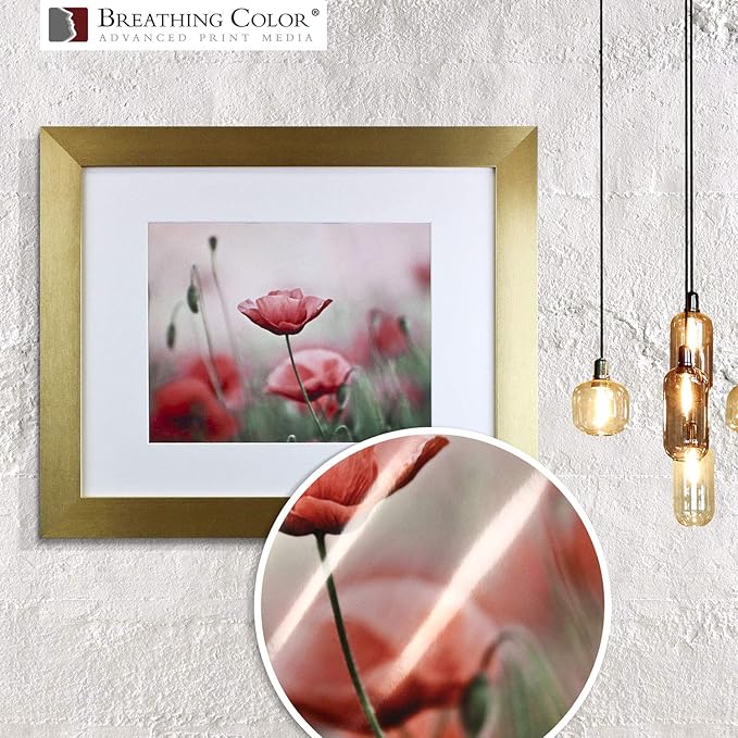 Vibrance Metallic Photo Printer Paper 10 mil 255 gsm Premium Photo Paper Roll 3in Core 44 inches x 100 feet Works with Most Inkjet Printers Including Professional Makes and Models Like Epson Canon HP