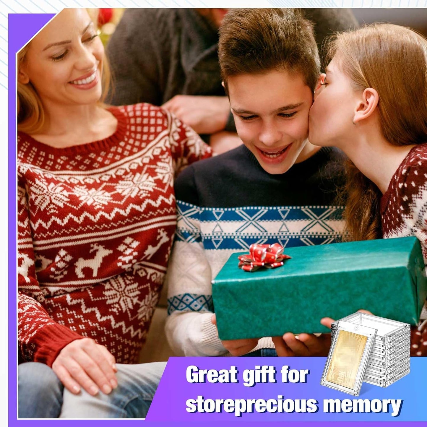 SATINIOR 200 Pcs 100 Pt Magnetic Card Holder, Holder Case Clear Protectors for Thick Baseball Football Hockey Cards