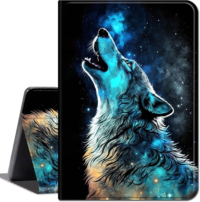 for Amazon Kindle Fire Max 11 Case (13th Generation, 2023 Release) 11",Slim Lightweight Smart Shell Stand Cover with Auto Wake/Sleep for All-New Fire 11 Max Tablet,Blue Wolf Howling