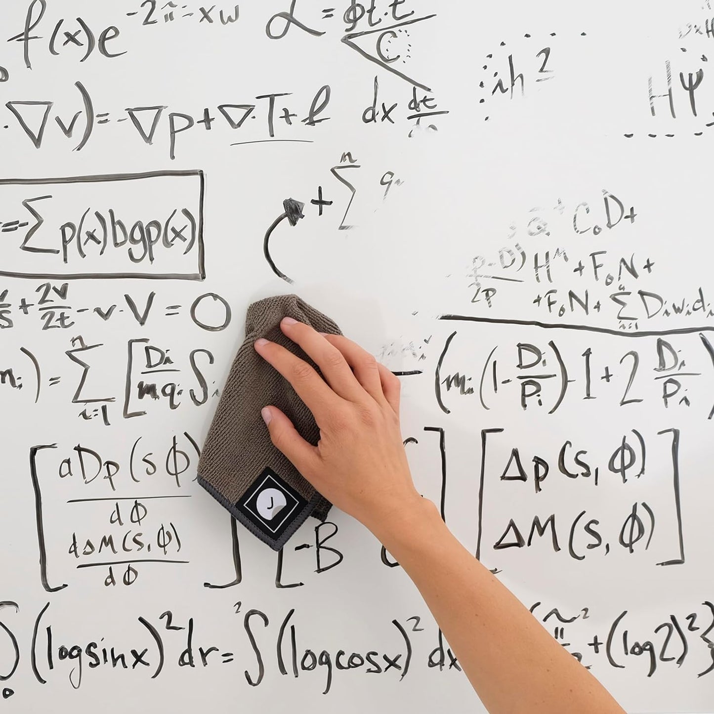 Remooble 4 Pack Magnetic Microfiber Cleaning Cloth Dry Erasers for Whiteboards - Towel Hangs on Metal Edged White Boards, Glassboards, and Blackboards Washable - 10'' X 10''