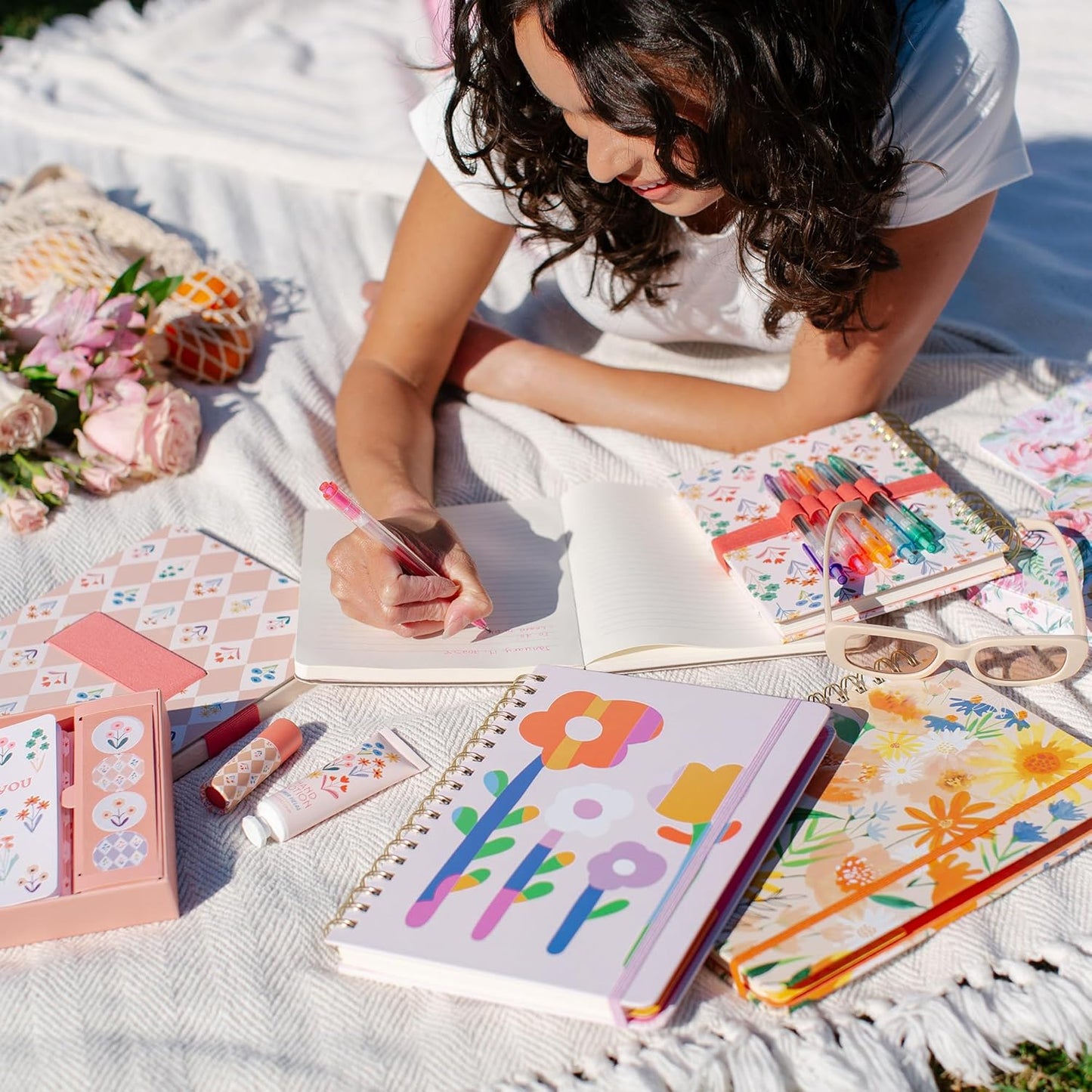 Orange Circle Studio Undated Tri-Tab Academic Planner 2026, Garden Renaissance, Daily Notebook Journal, Cute Weekly and Monthly Calendar with Pocket, Stickers, Lined Pages for To Do lists and Planning