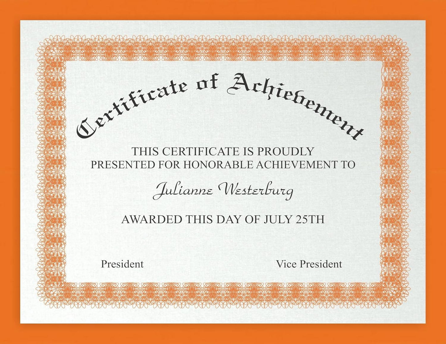 50 Orange Cover/Card Paper Sheets - 8.5 X 11 Inches Standard Letter|Flyer Size - 65# (65 lb/Pound) Light Weight Cardstock - Quality Printable Smooth Paper Surface for Bright Colorful Results