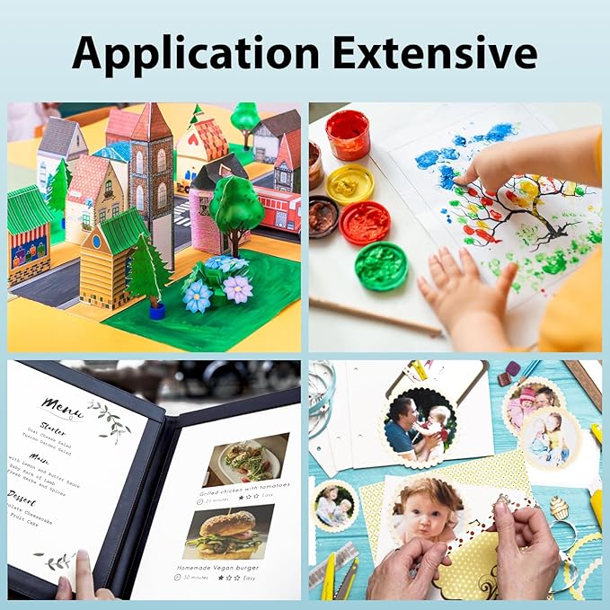 OcePor 75 Sheets White Cardstock 8.5 x 11, 92lb/250gsm Card Stock Paper, Thick Printer Cardboard Paper, Heavy Cardstock for Invitation, Resume, Certificate, Business Cards, Office